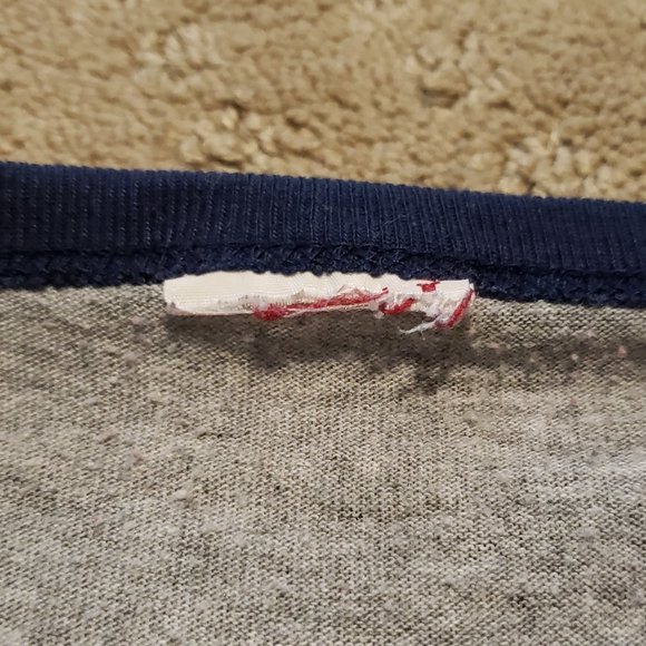 Singha Beer Raglan T-Shirt Boon Rawd Brewery Co. Gray Blue | Men's XL Pre-owned - Picture 5 of 9